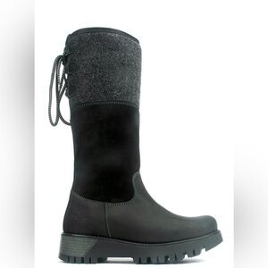 Bos. & Co. Goose Prima Waterproof Black and Gray Winter Boots